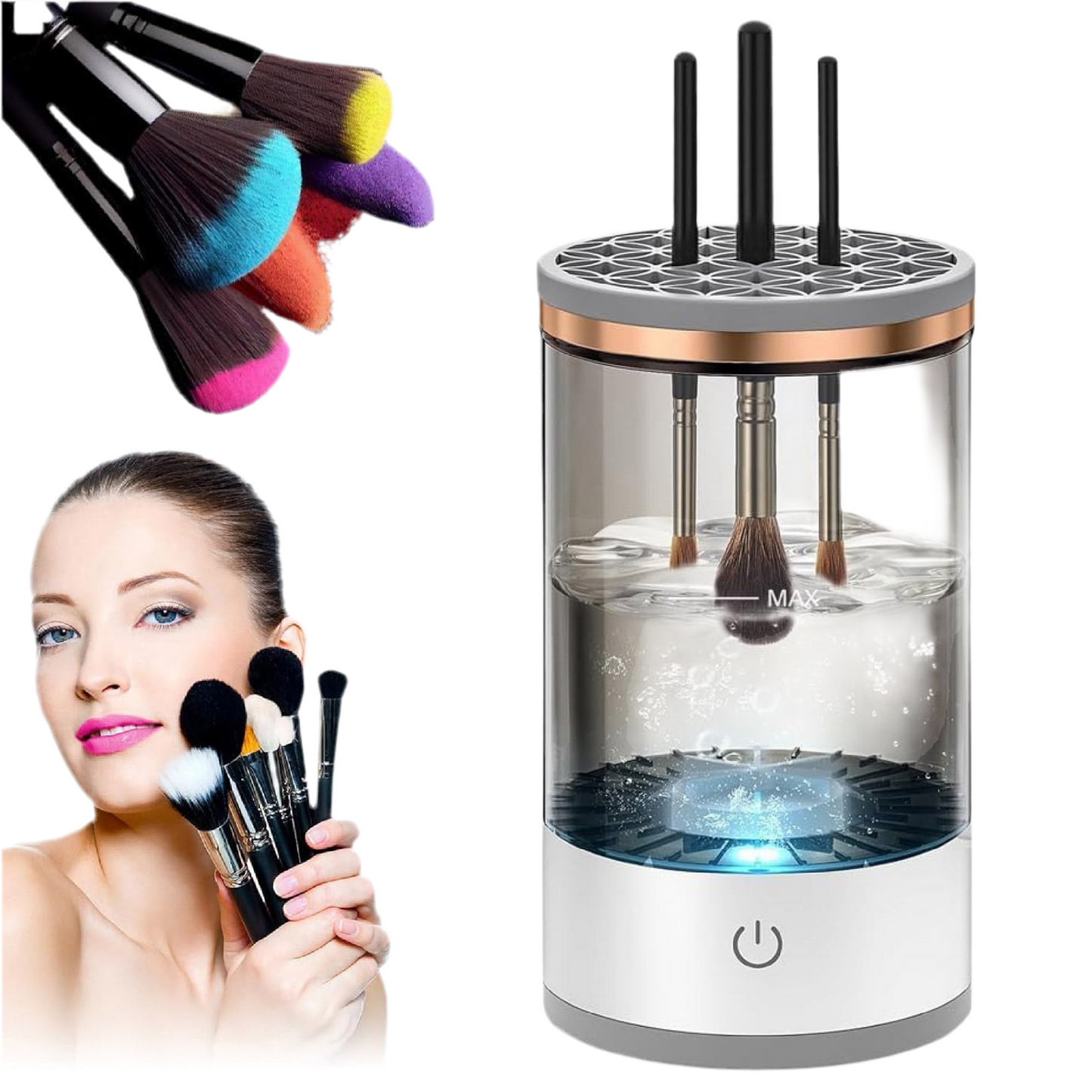 LAVADORA AUTOMATICA BROCHAS MAQUILLAJE