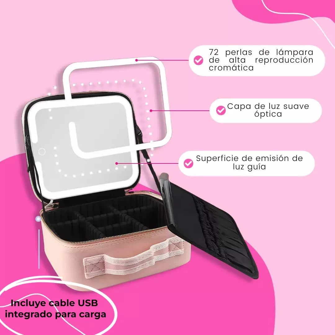 COSMETIQUERA NECESER LUZ LED