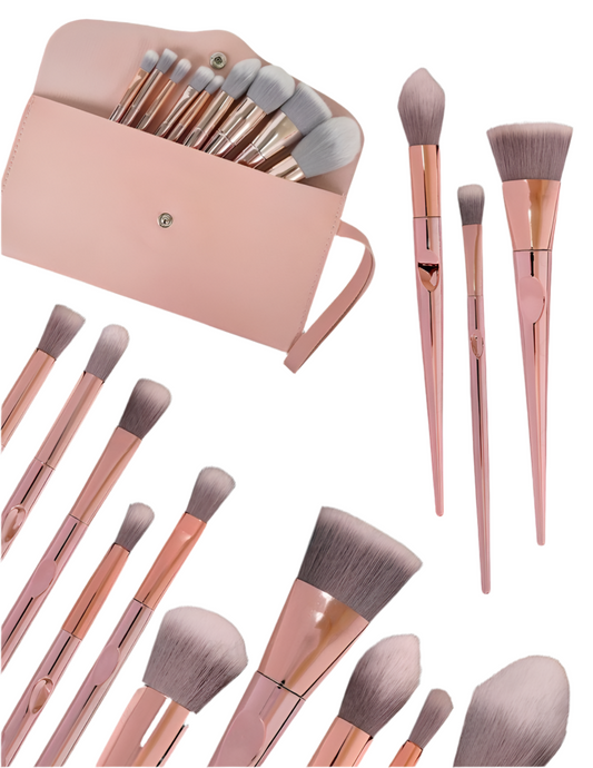 SET DE BROCHAS DE MAQUILLAJE  X 10