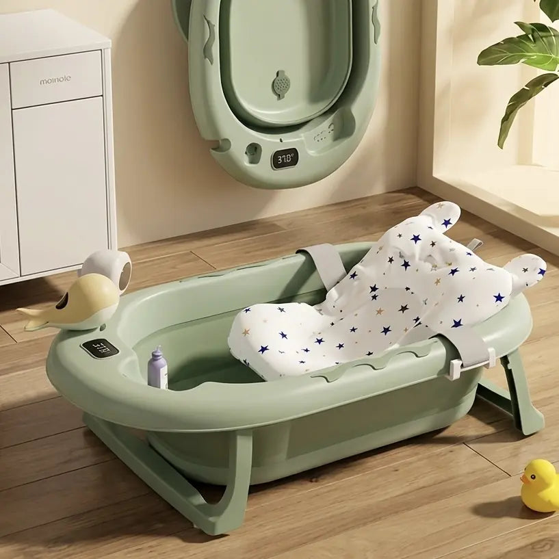 BAÑERA PLEGABLE PARA BEBÉ CON TERMÓMETRO