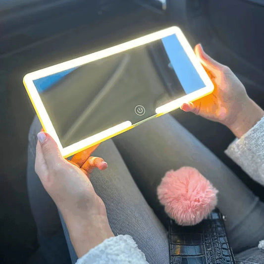 ESPEJO DE MAQUILLAJE LED PARA CARRO